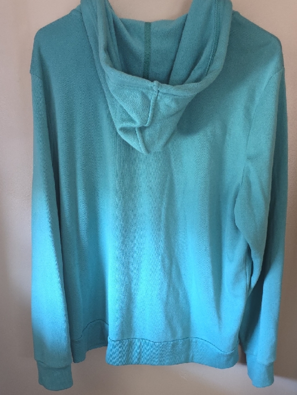 Old Navy Teal Zip Hoodie with White Lettering - Picture 2 of 3
